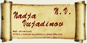 Nadja Vujadinov vizit kartica